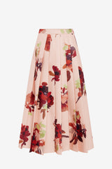 June Pleated Maxi Skirt - Reverie Print in Nectar Skirts
