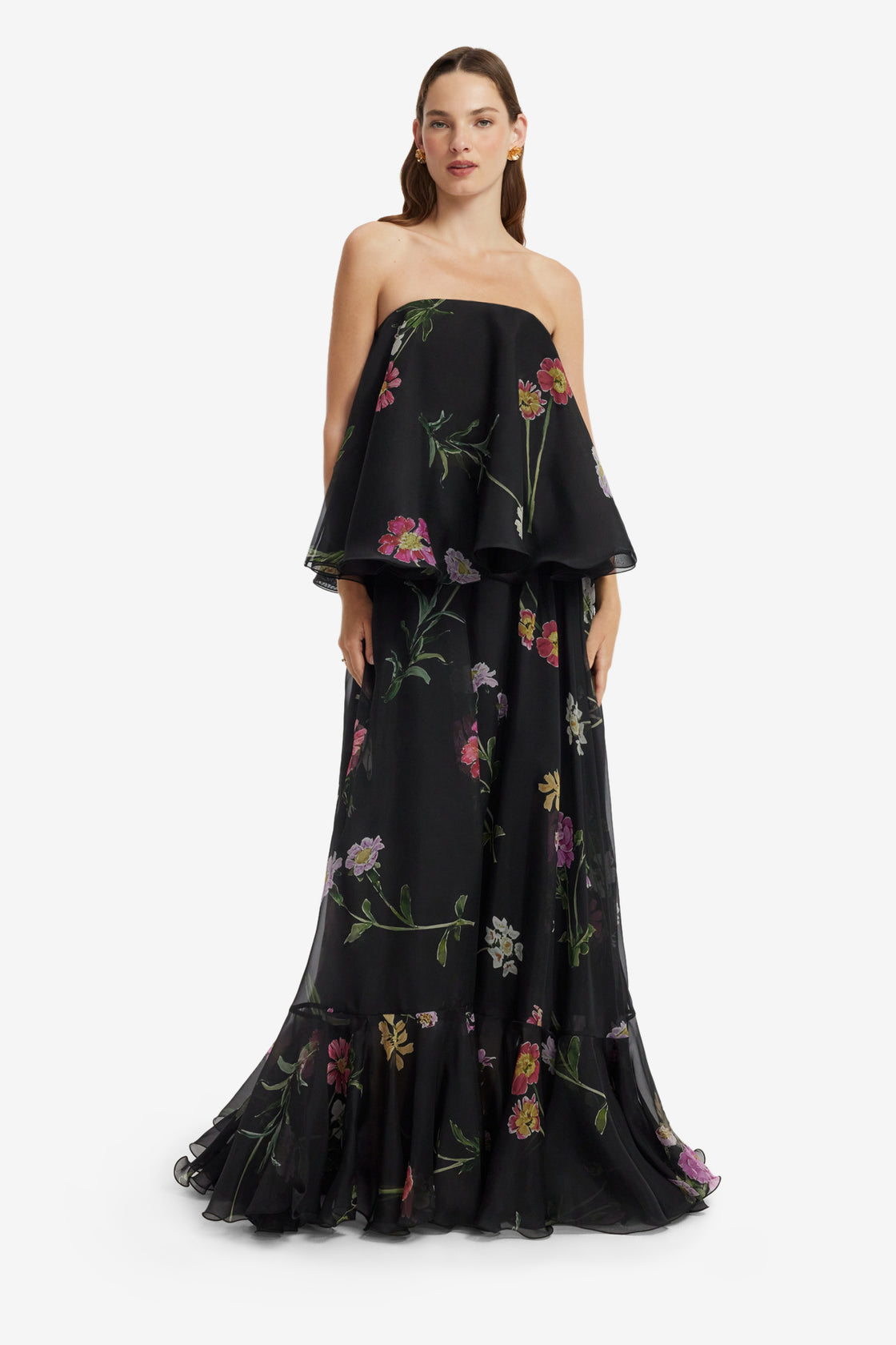 Ixia Bustier Top - Meadow Mist in Ebony Tops