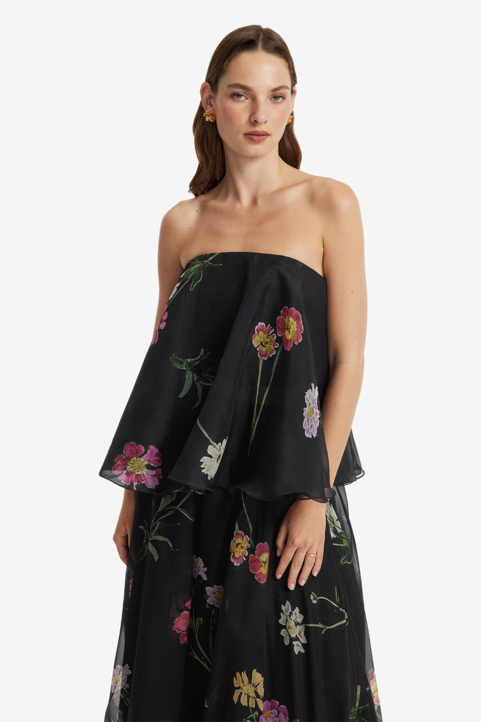 Ixia Bustier Top - Meadow Mist in Ebony Tops