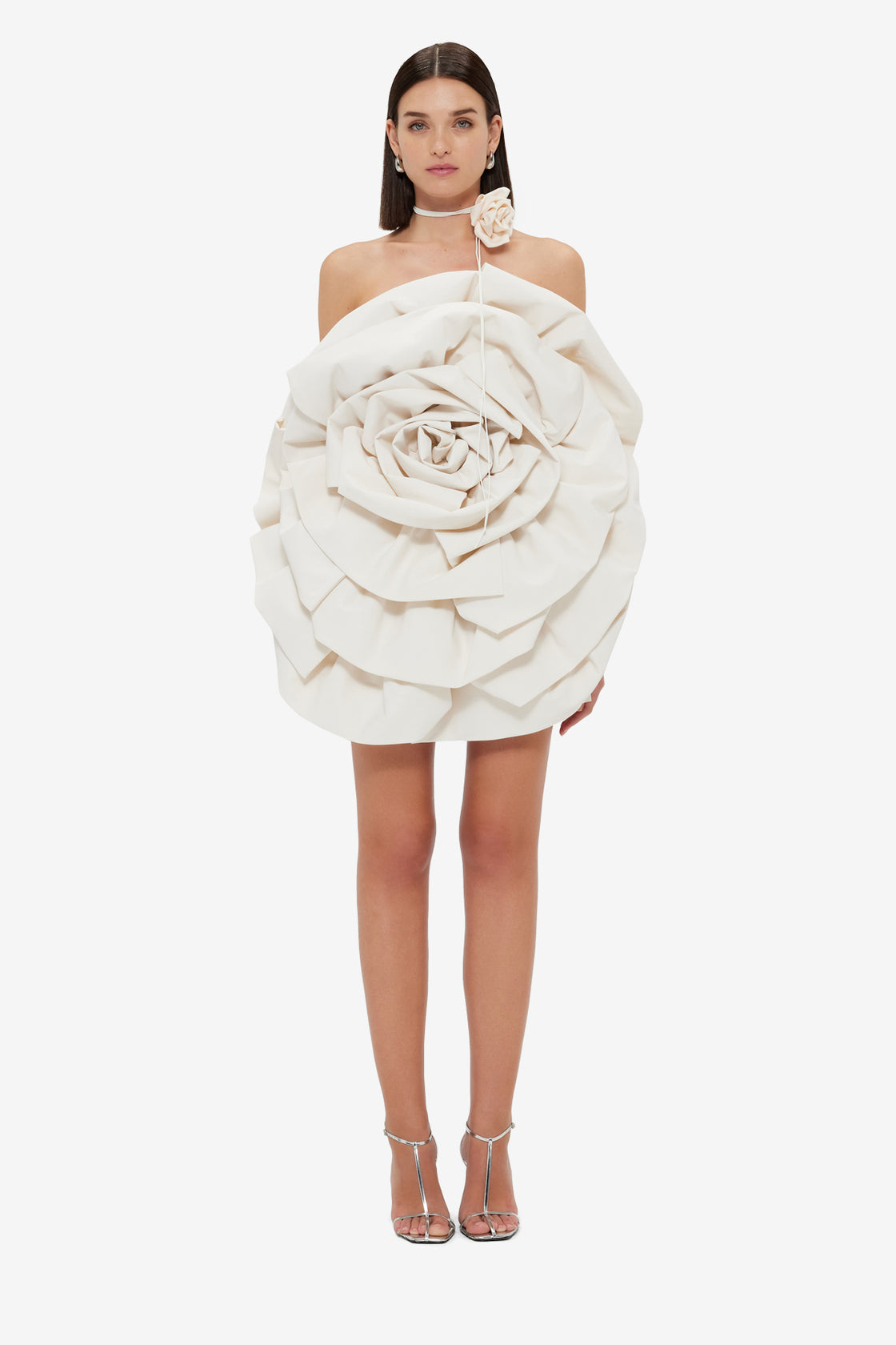 Bloom Rose Mini Dress - Vanilla Dress Mini
