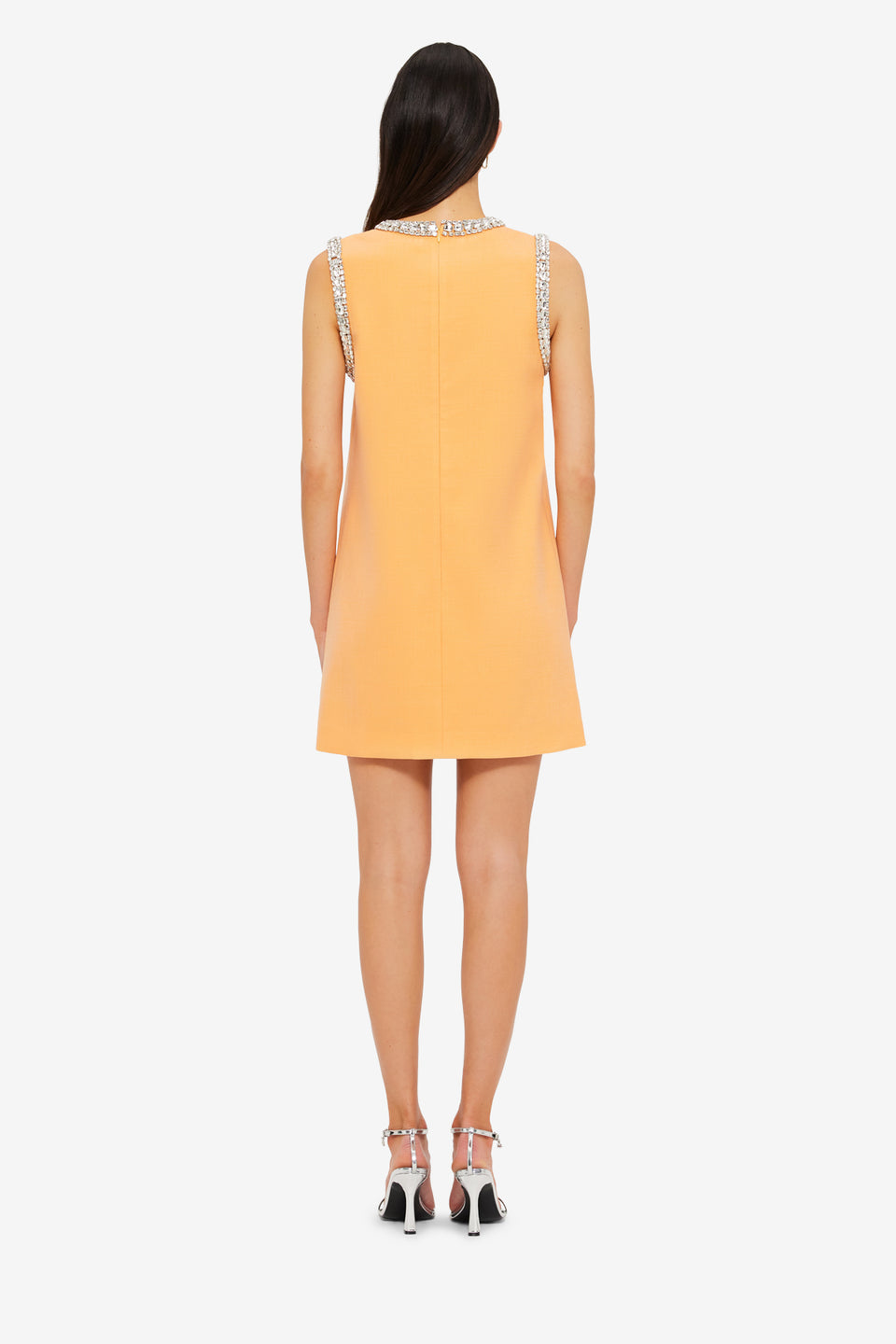 Exclusive Leo Lin Fergie Embellished Mini Dress in Ochre