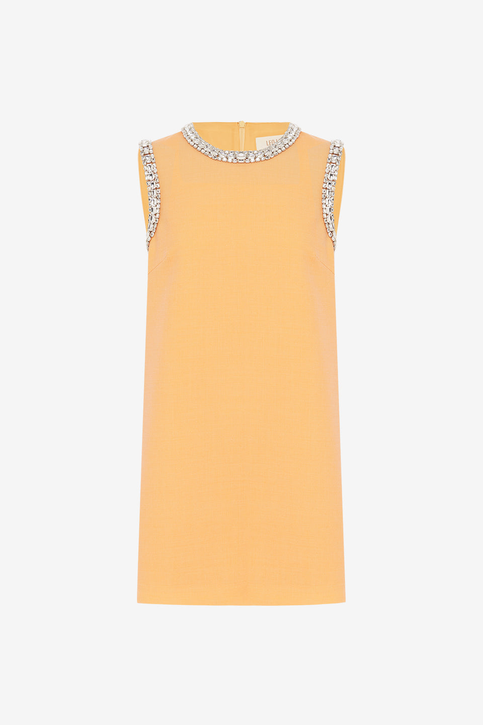 Exclusive Leo Lin Fergie Embellished Mini Dress in Ochre
