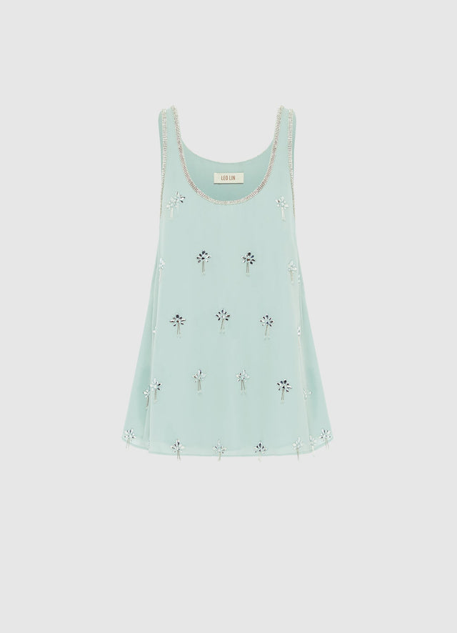 Exclusive Leo Lin Helaine Embellished Top in Pistachio