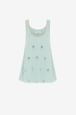 Exclusive LEO LIN Helaine Embellished Top in Pistachio