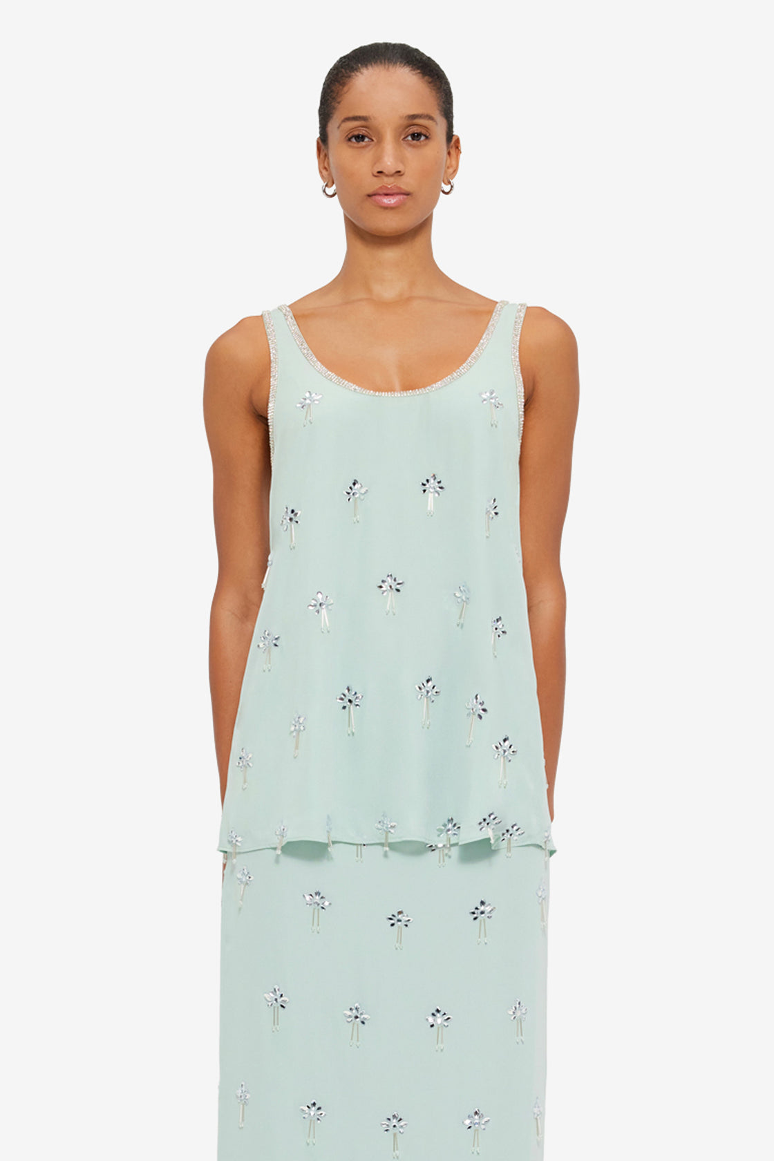 Exclusive LEO LIN Helaine Embellished Top in Pistachio