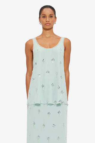 Exclusive LEO LIN Helaine Embellished Top in Pistachio