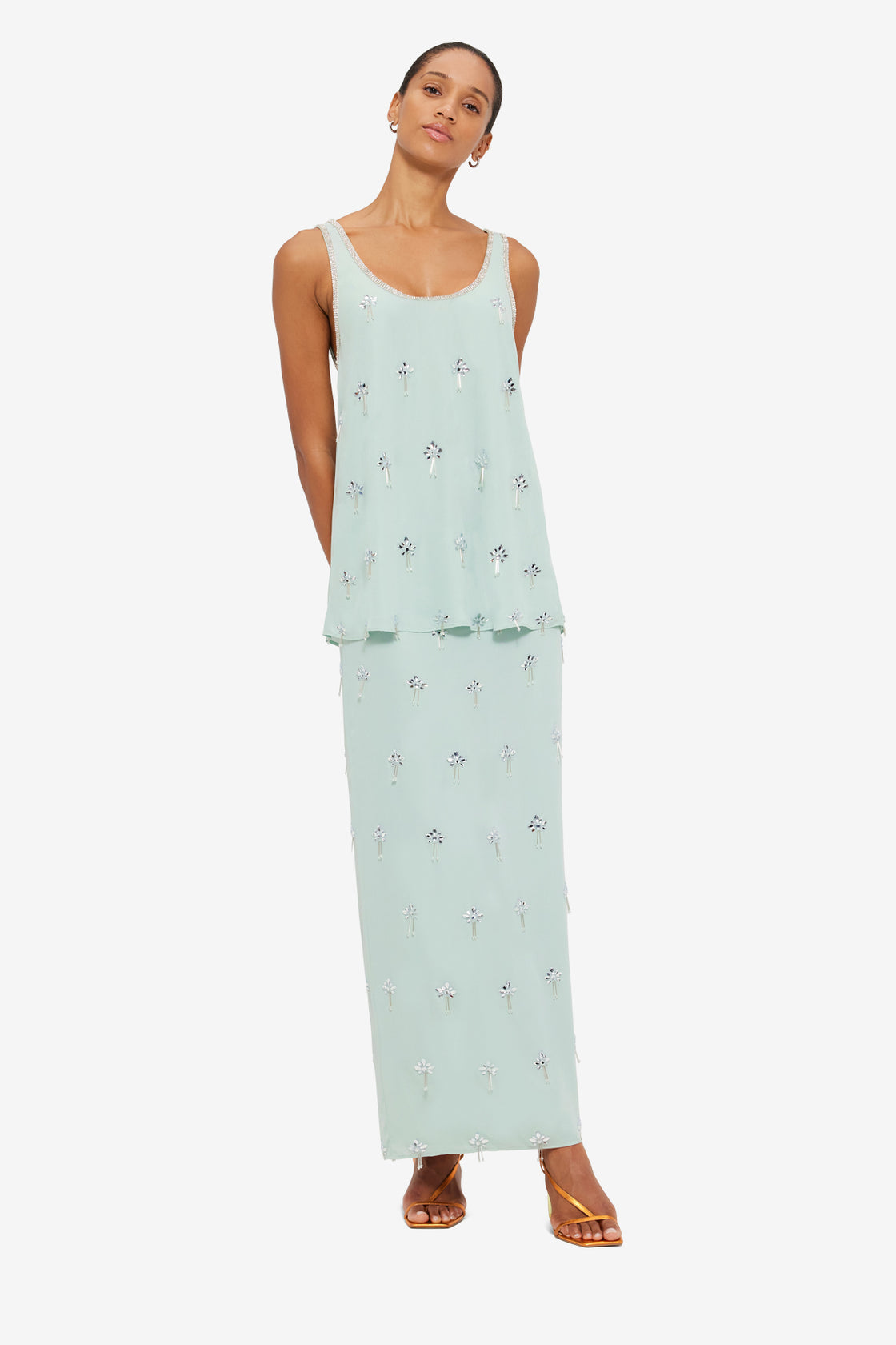 Exclusive LEO LIN Helaine Embellished Top in Pistachio