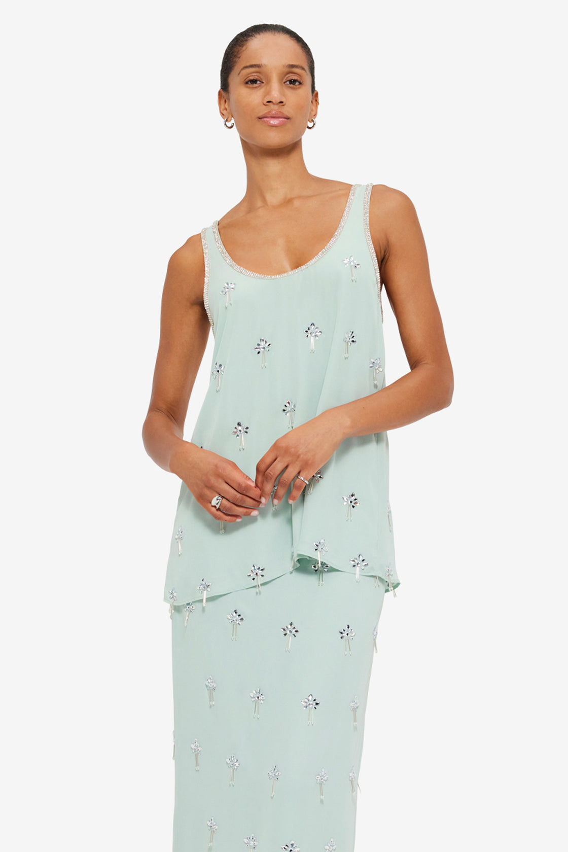 Helaine Embellished Top - Pistachio