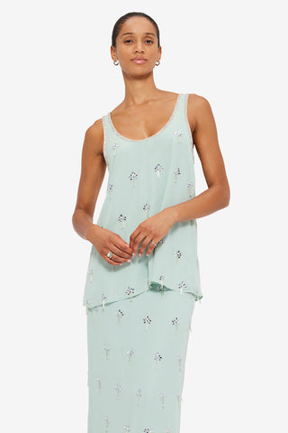 Helaine Embellished Top - Pistachio
