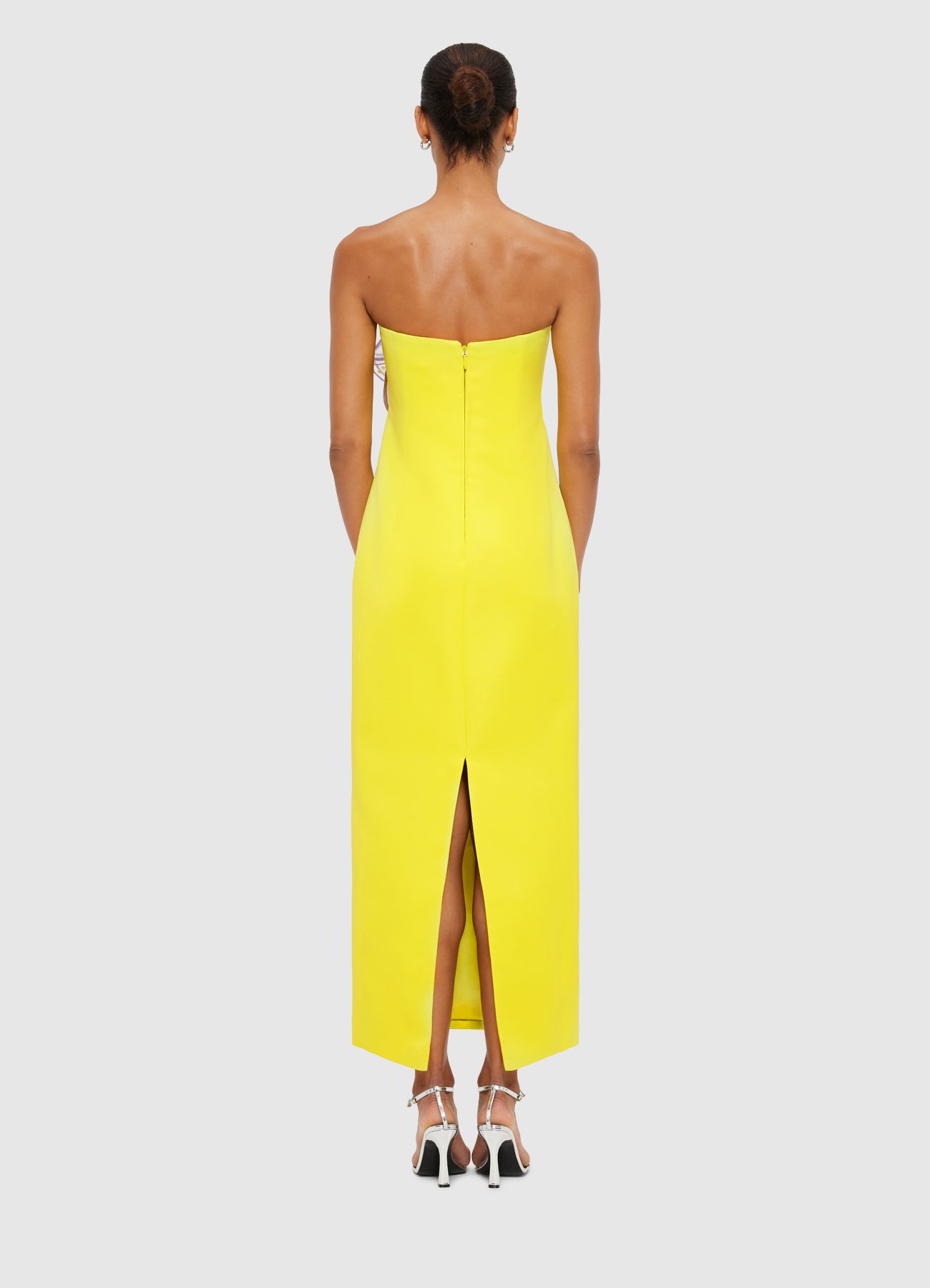 Rayna Appliqué Floral Maxi Dress - Iris Print in Yellow