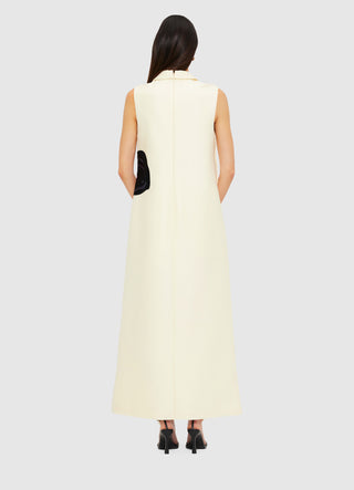 Lucile Embroidered Wool Tunic - Snow Dress Maxi