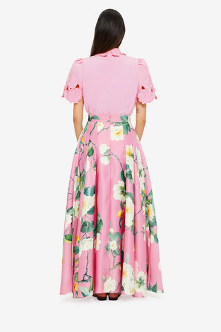 Exclusive Leo Lin Reinette Skirt in Camelia Print