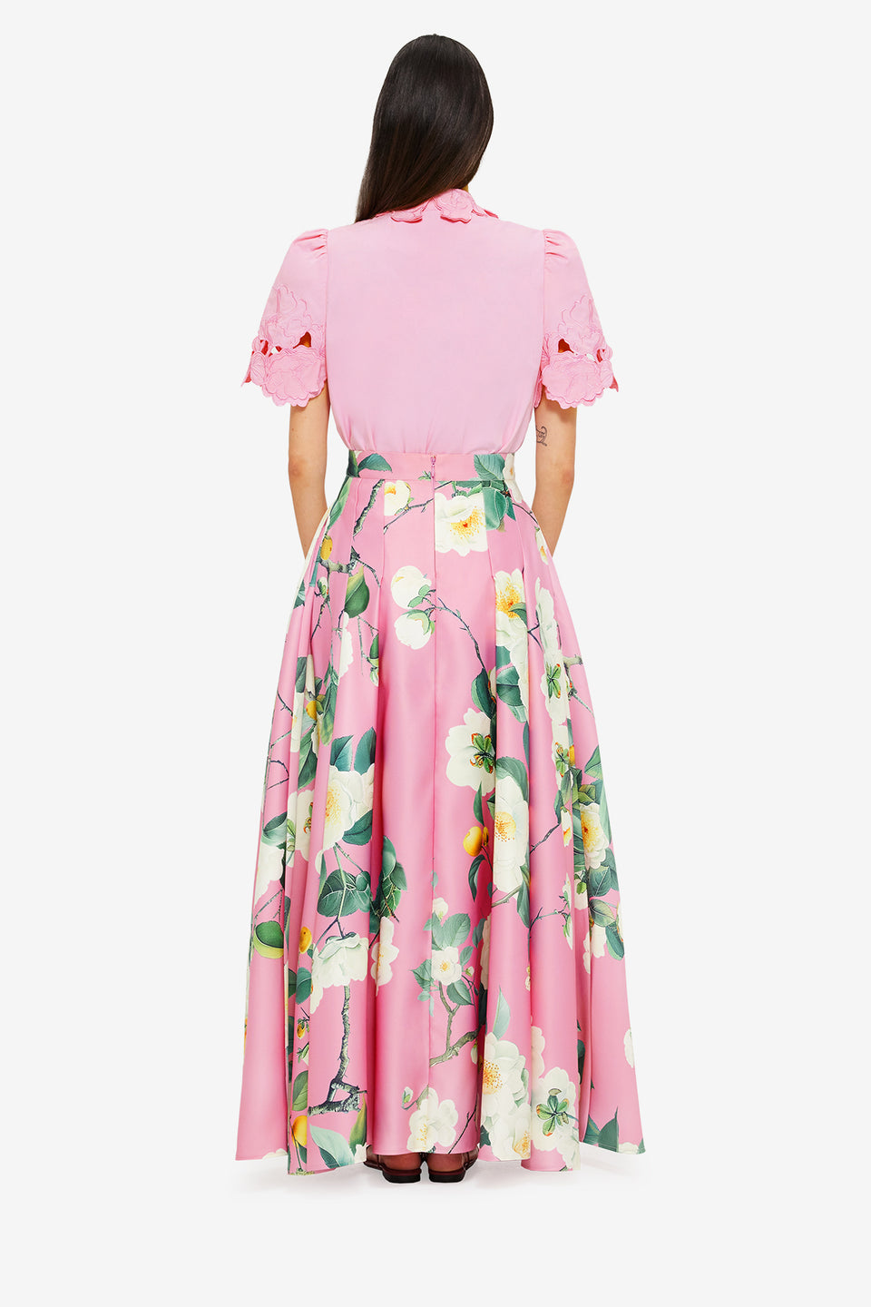 Exclusive Leo Lin Reinette Skirt in Camelia Print