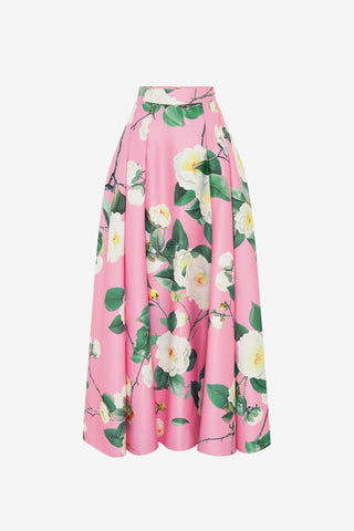 Exclusive Leo Lin Reinette Skirt in Camelia Print