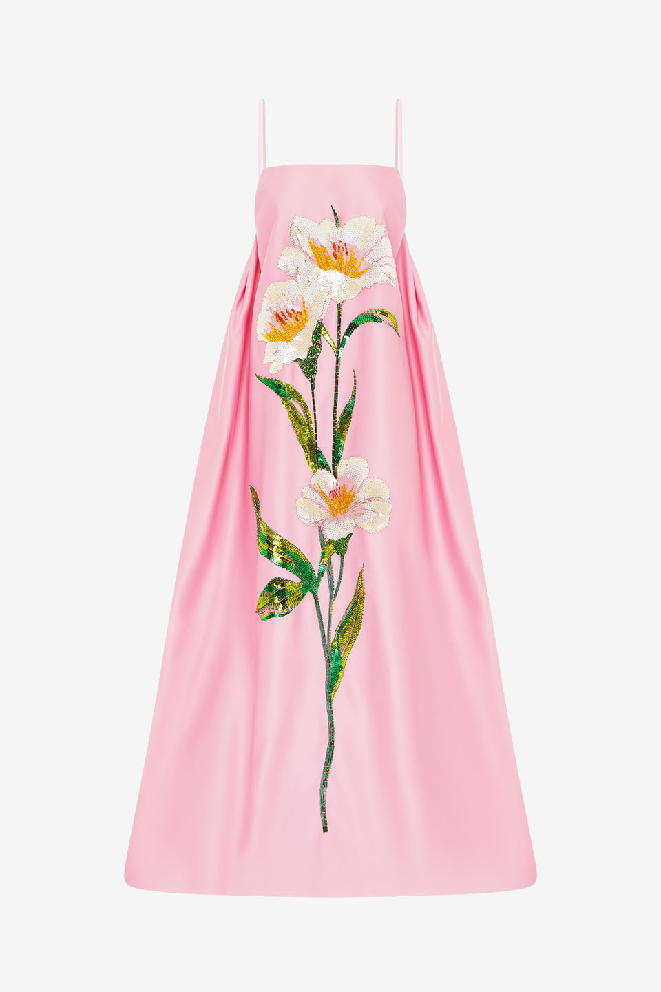 Exclusive Leo Lin Frances Appliqué Maxi Dress in Camelia Print
