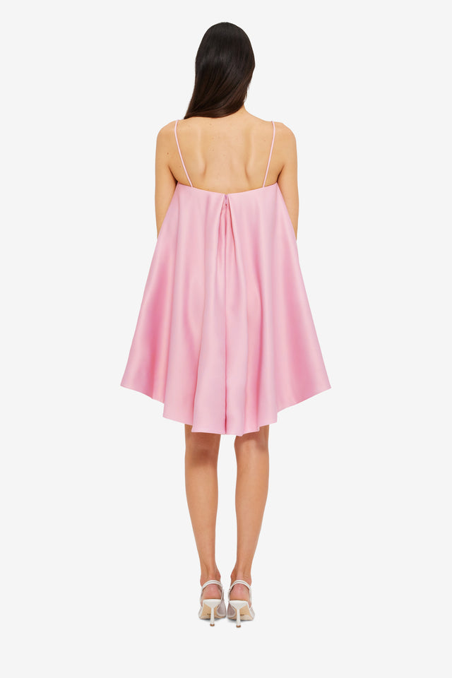 Exclusive Leo Lin Felicia Appliqué Floral Mini Dress in Camelia Print