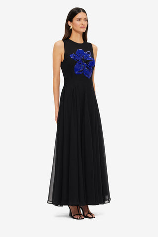 Exclusive Leo Lin Linnea Embellished Maxi Dress in Ebony