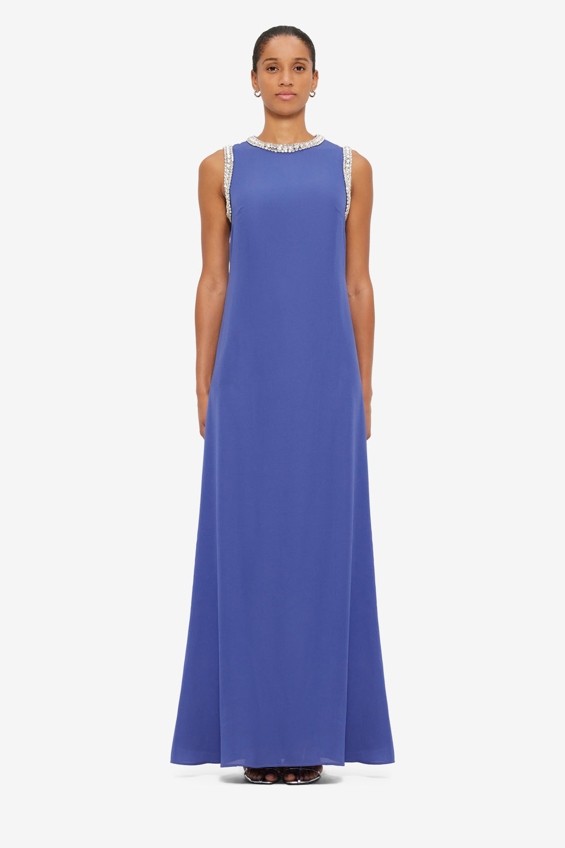 Exclusive Leo Lin Sylvette Embellished Maxi Dress in Sapphire