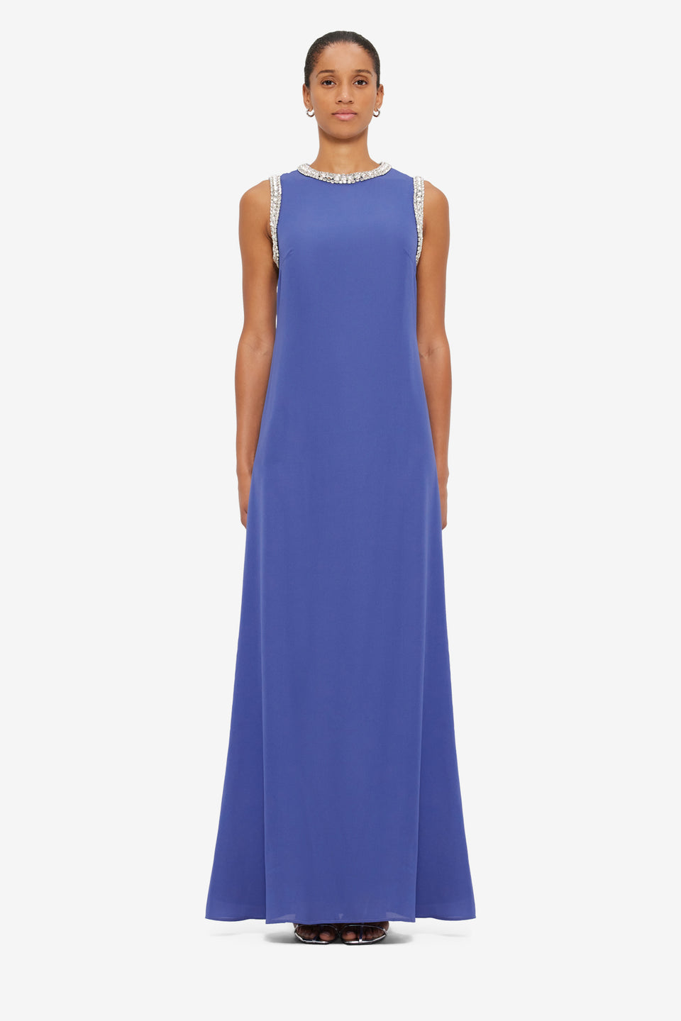 Exclusive Leo Lin Sylvette Embellished Maxi Dress in Sapphire