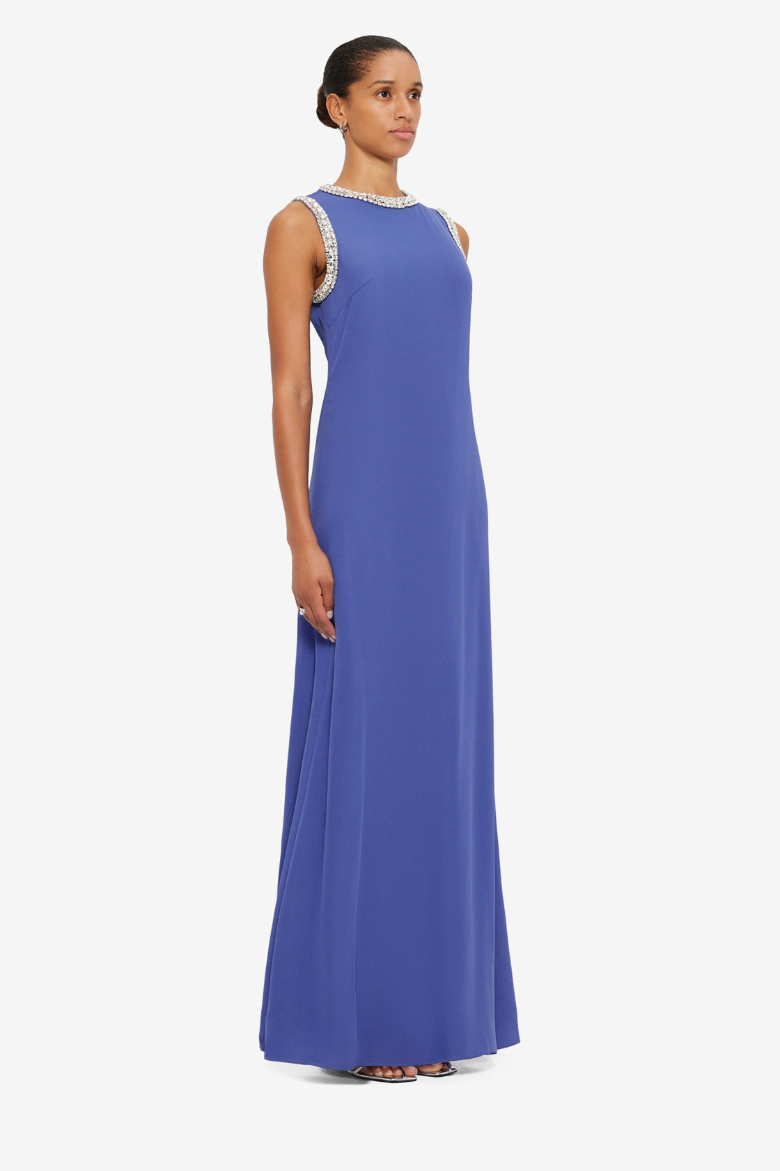 Exclusive Leo Lin Sylvette Embellished Maxi Dress in Sapphire
