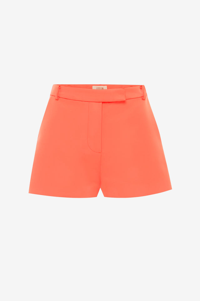 Exclusive Leo Lin Olivette Shorts in Wild Flower in Coral