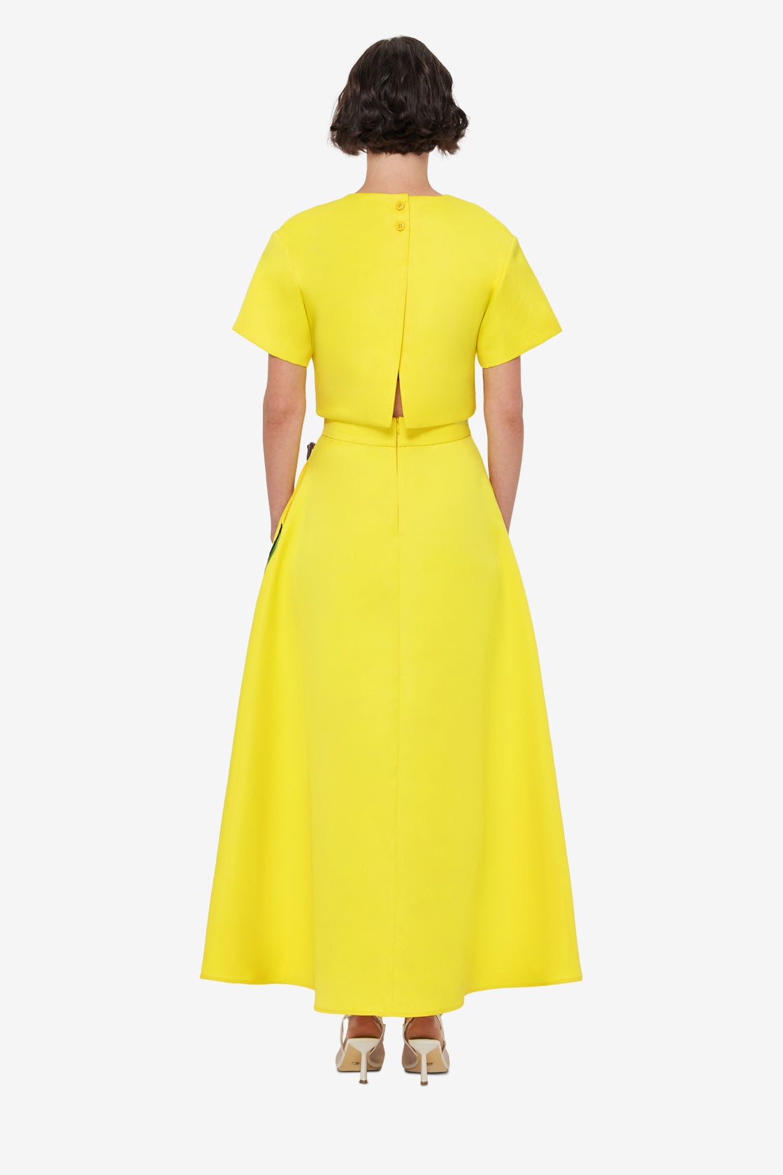 Exclusive Leo Lin Indie Sleeve Top - Iris Print in Yellow