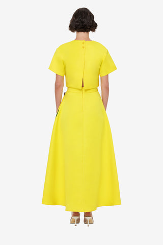 Exclusive Leo Lin Indie Sleeve Top - Iris Print in Yellow