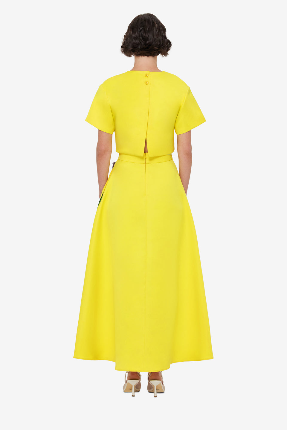 Exclusive Leo Lin Indie Sleeve Top - Iris Print in Yellow