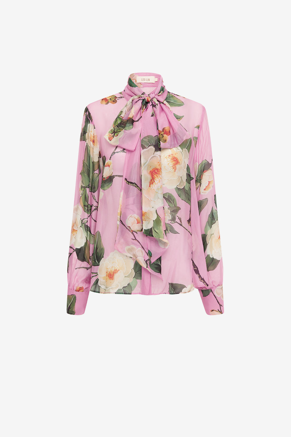 Exclusive LEO LIN Dalia Chiffon Blouse in Camellia Print