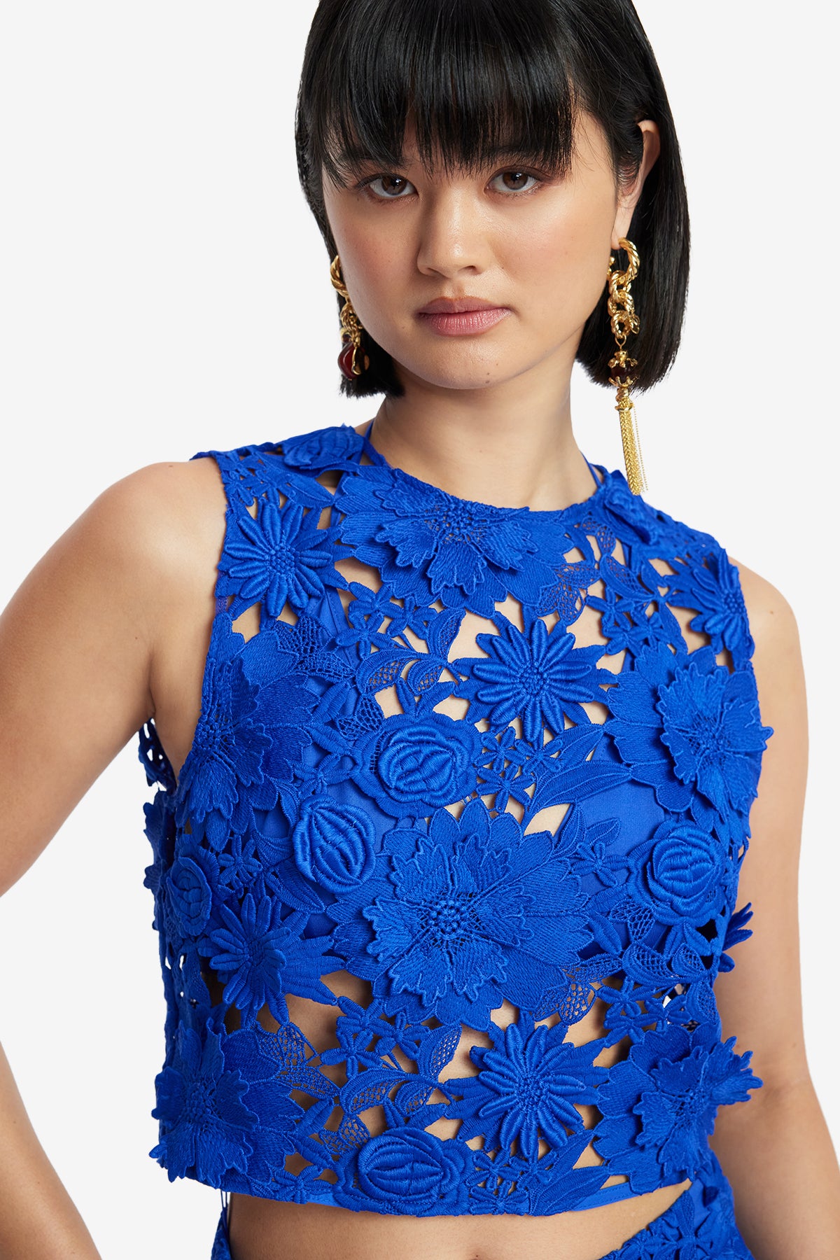 Iris Lace Top - Lapis – LEO LIN