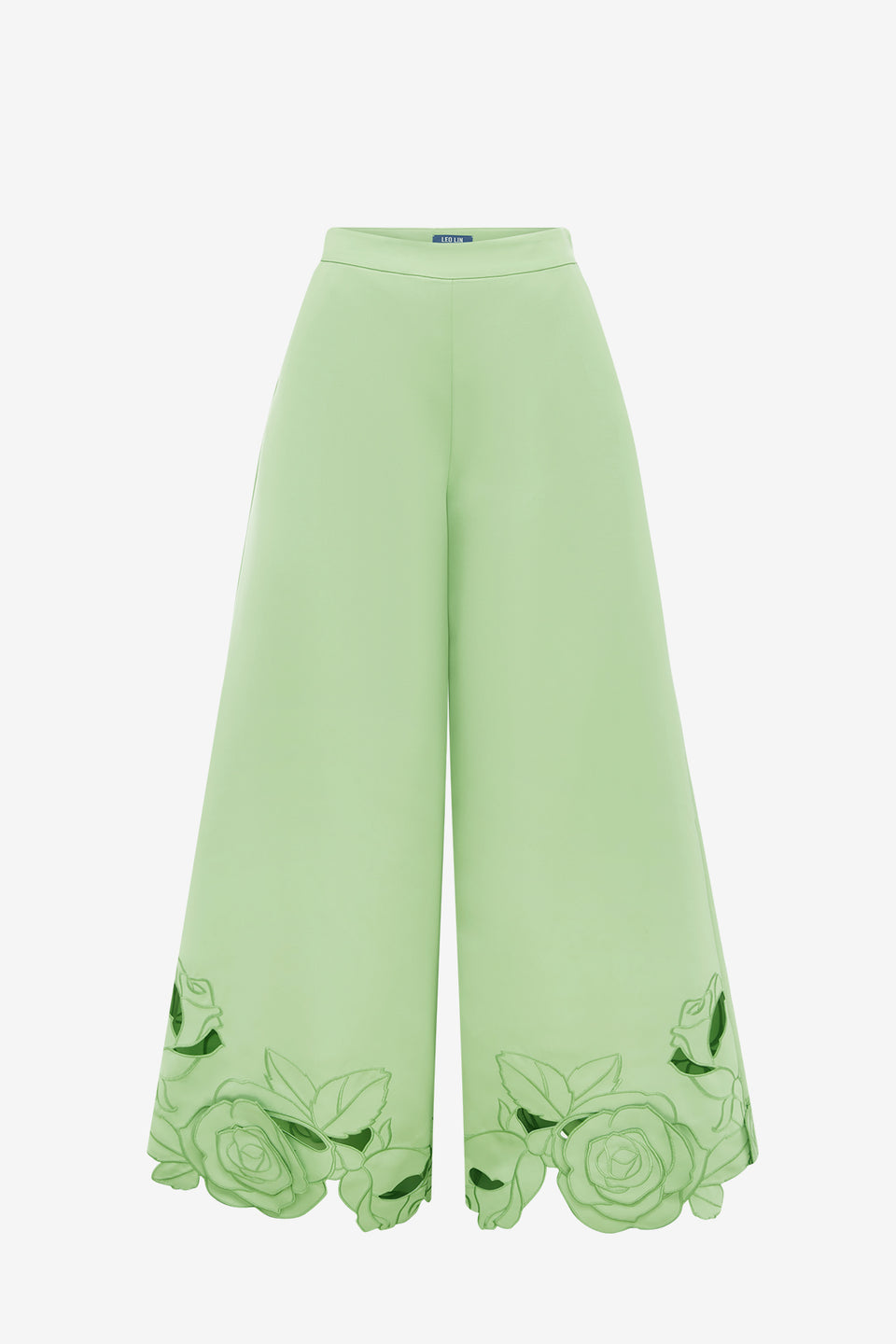 Exclusive LEO LIN Theodora Applique Pants - Juniper Green