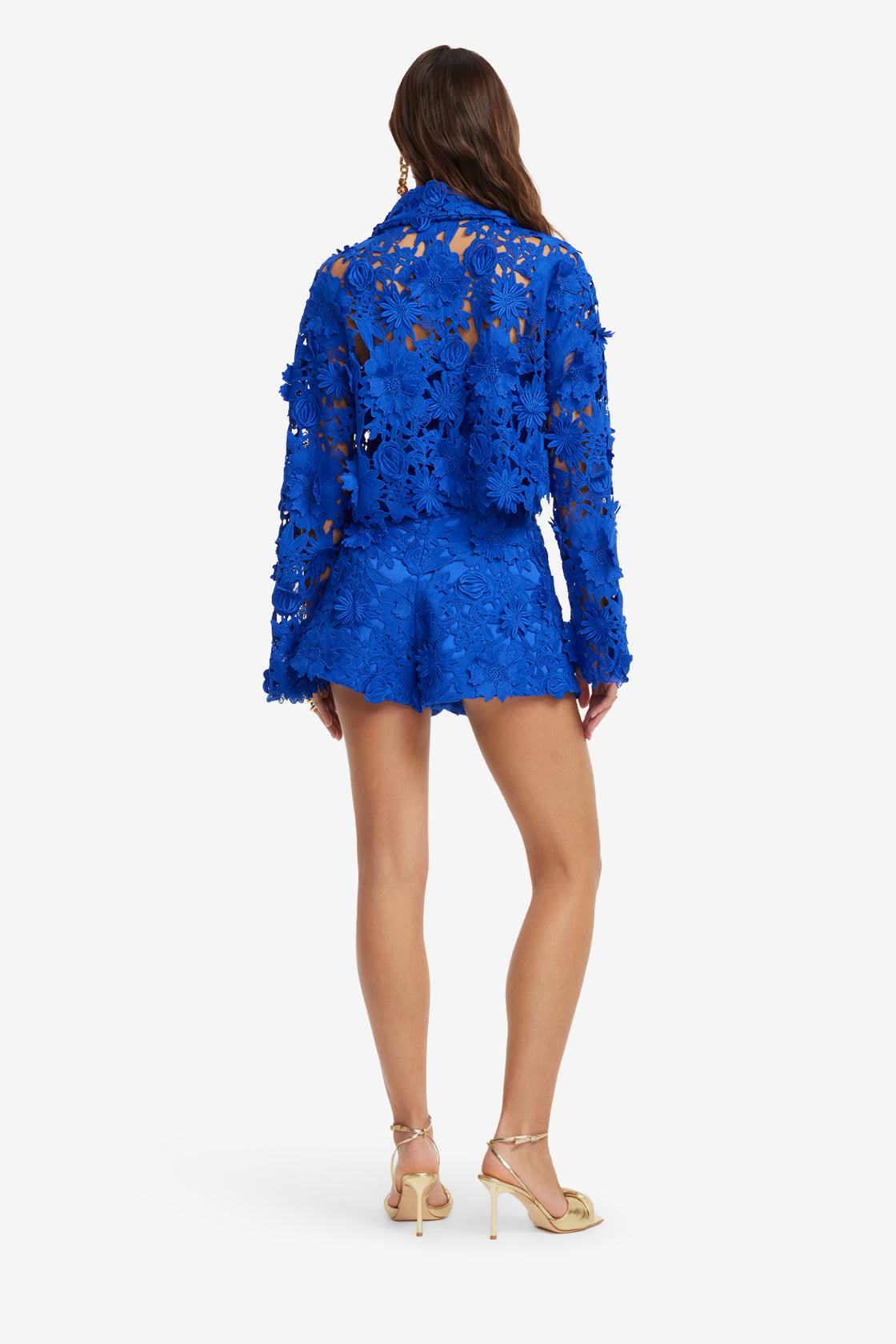Exclusive LEO LIN Robyn Lace Shirt - Lapis