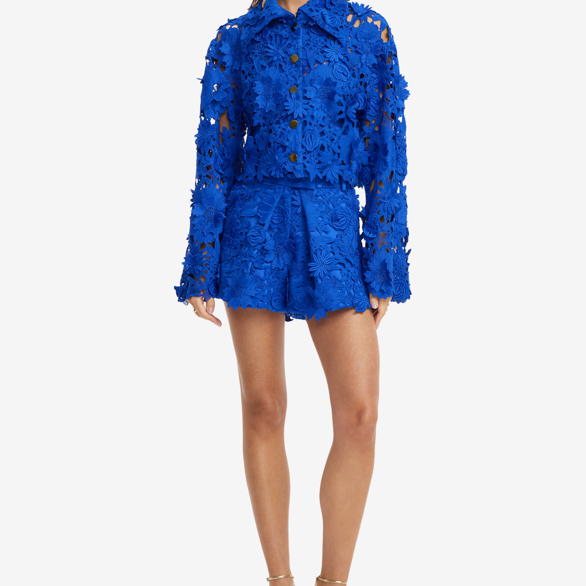 Robyn Lace Shirt - Lapis – LEO LIN