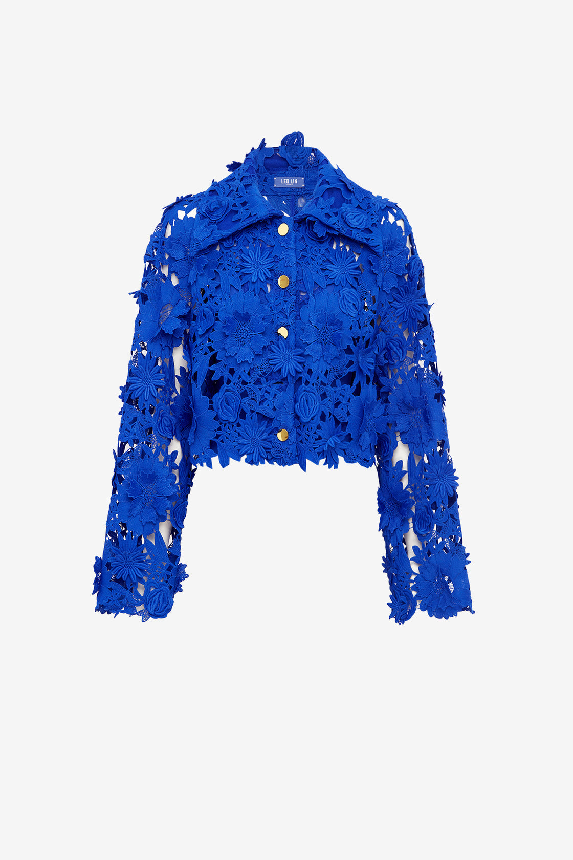 Exclusive LEO LIN Robyn Lace Shirt - Lapis