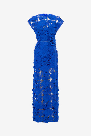 Exclusive LEO LIN Alena Lace Maxi Dress - Lapis