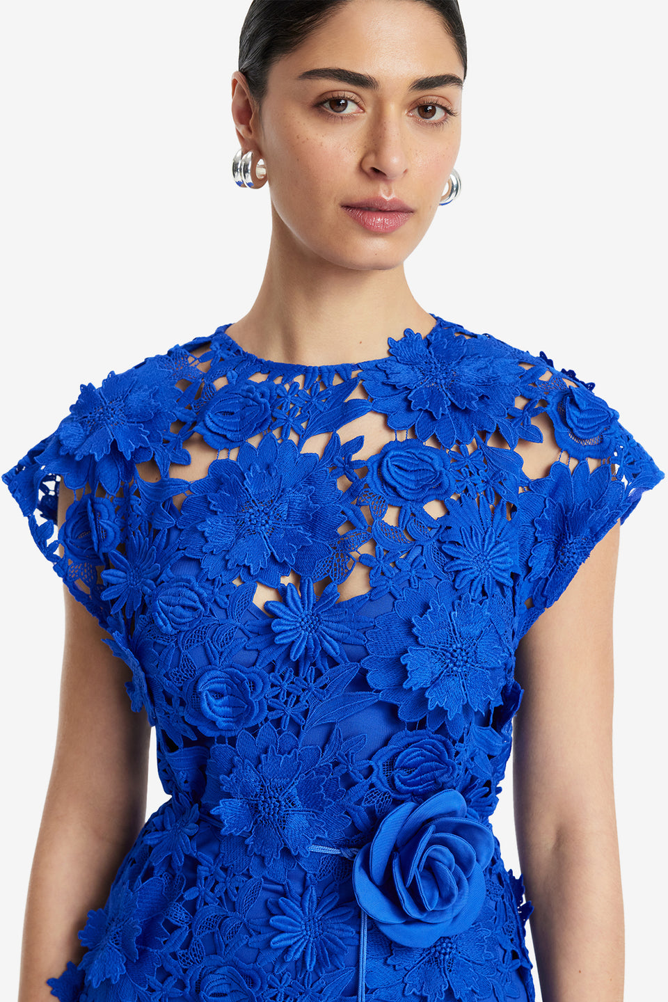 Exclusive LEO LIN Alena Lace Maxi Dress - Lapis