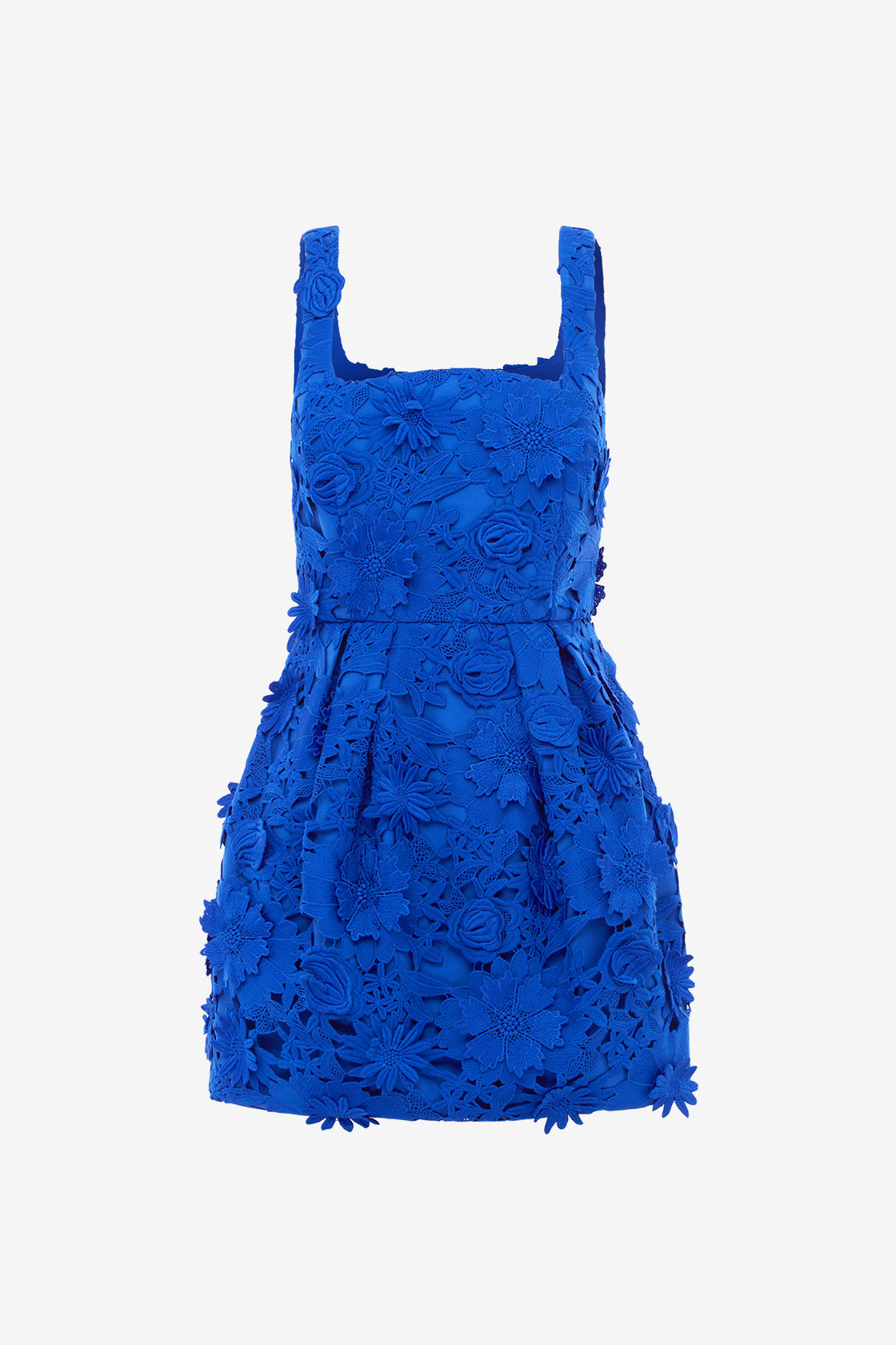 Exclusive LEO LIN Piper Lace Mini Dress - Lapis