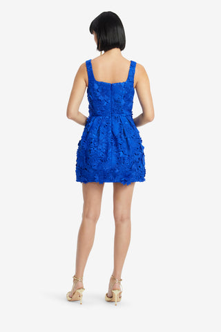 Exclusive LEO LIN Piper Lace Mini Dress - Lapis
