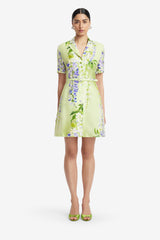 Brigitte Mini Dress - Wisteria Print Dress Mini