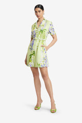 Brigitte Mini Dress - Wisteria Print Dress Mini