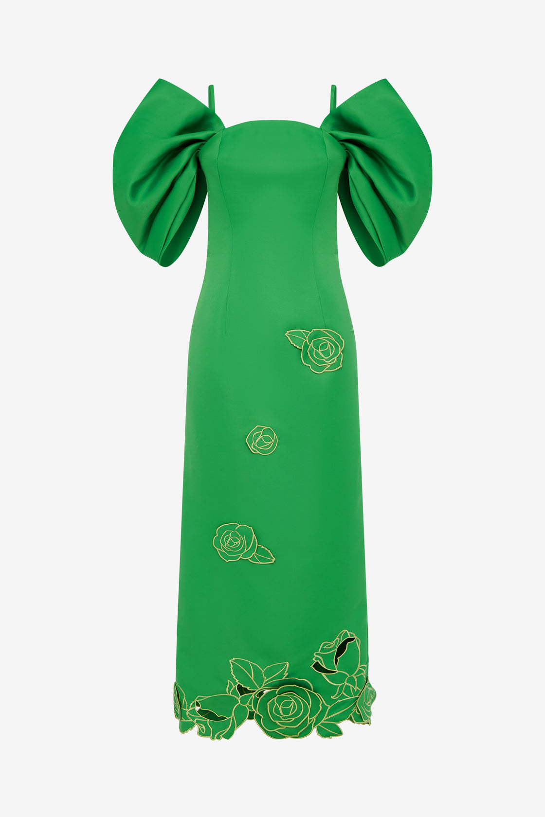 Exclusive LEO LIN Arabella Appliqué Maxi Dress - Verdant