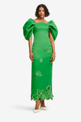 Arabella Appliqué Maxi Dress - Verdant Dress Maxi