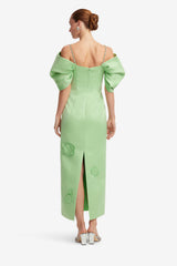 Arabella Appliqué Maxi Dress - Juniper Green Dress Maxi
