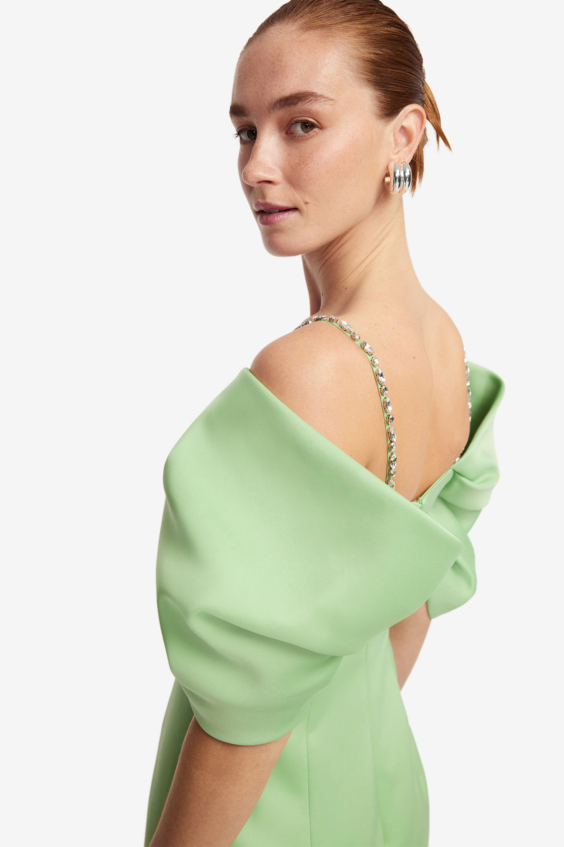 leo lin green dress LEO LIN Alice Short Sleeve Maxi Dress