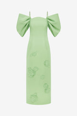 Arabella Appliqué Maxi Dress - Juniper Green Dress Maxi