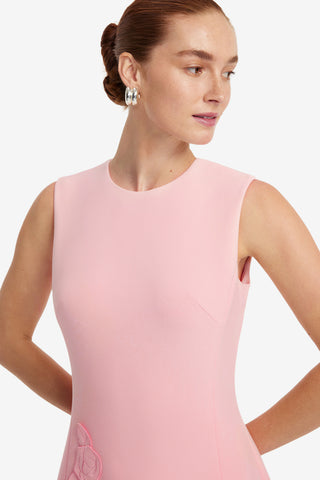 Exclusive LEO LIN Cleo Appliqué Sleeveless Midi Dress - Blush Pink
