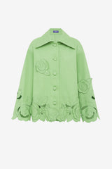 Jayna Appliqué Jacket - Juniper Green Jackets