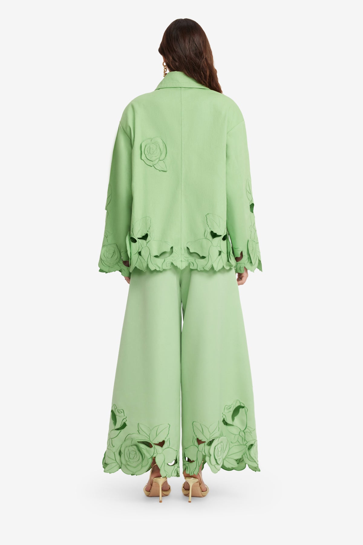Jayna Appliqué Jacket - Juniper Green – LEO LIN
