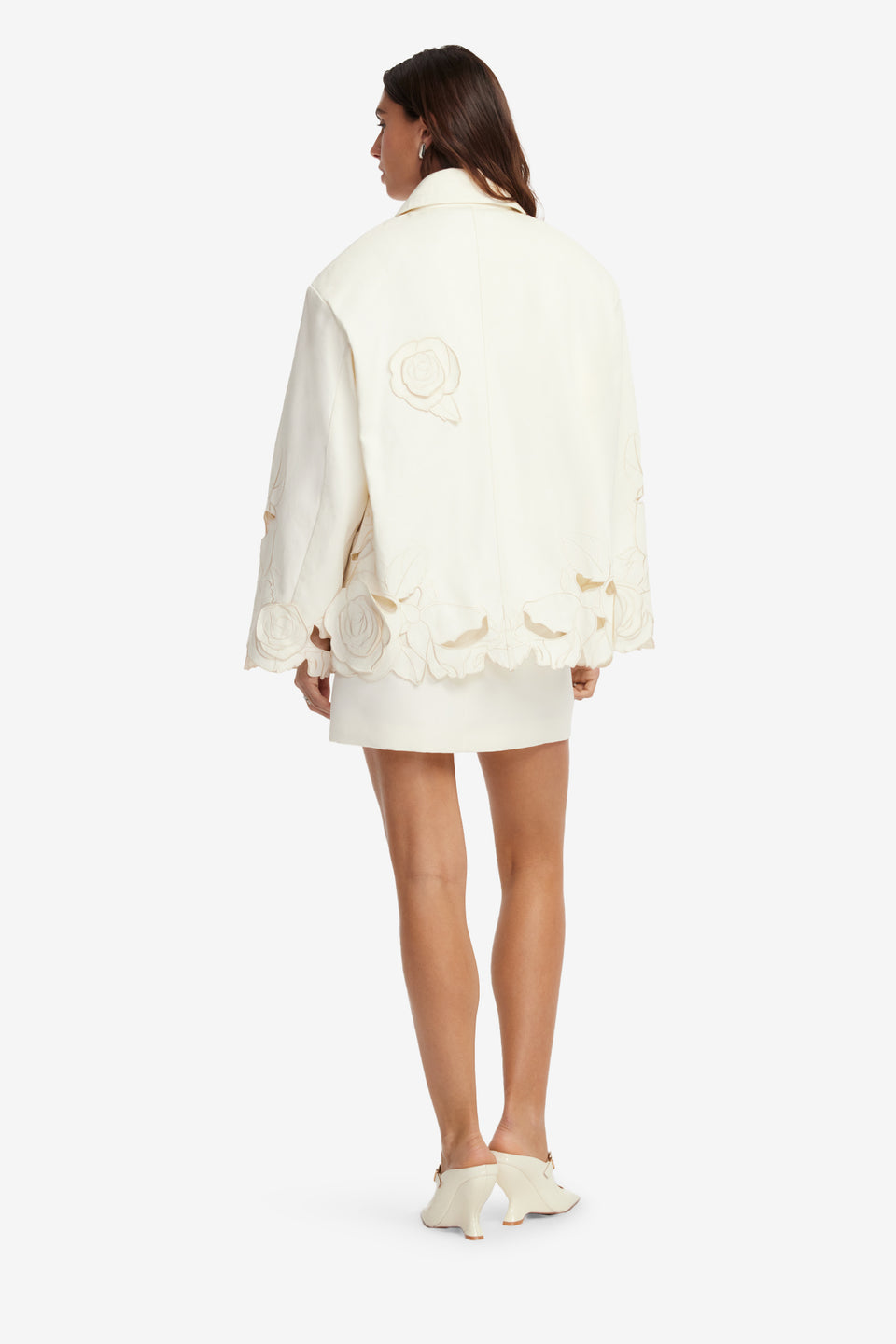 Exclusive LEO LIN Jayna Applique Jacket - Snow