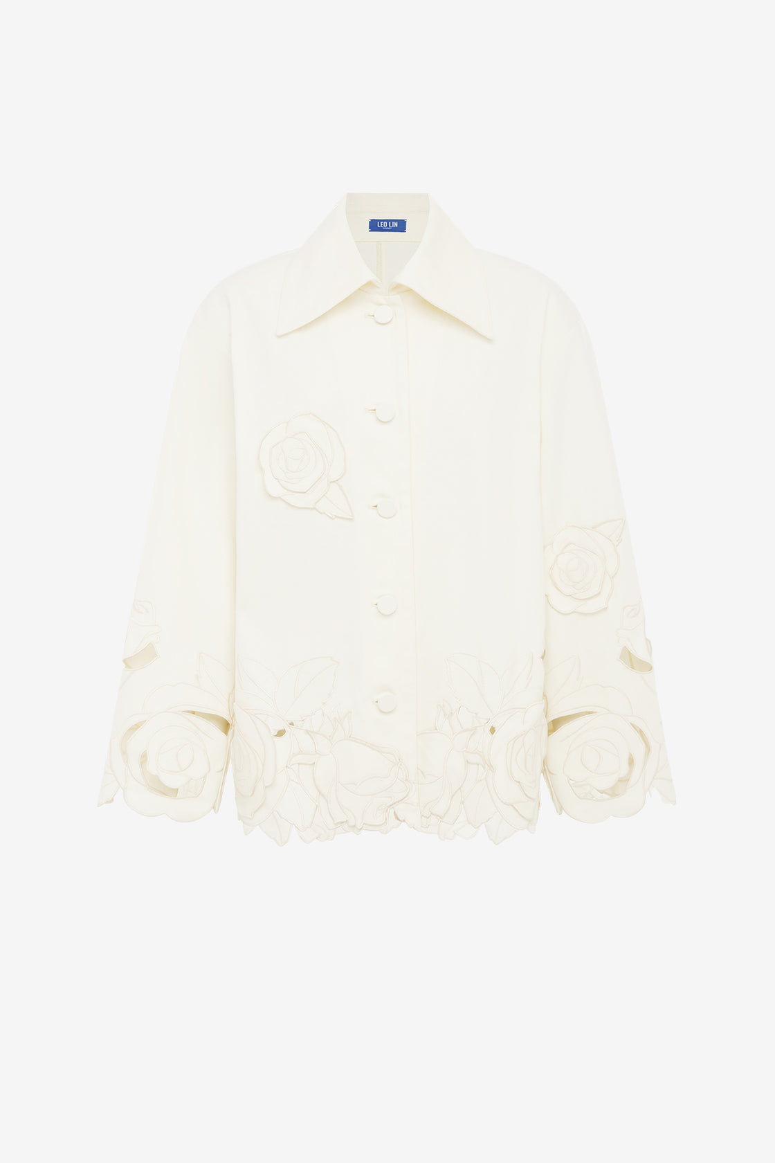 Exclusive LEO LIN Jayna Applique Jacket - Snow